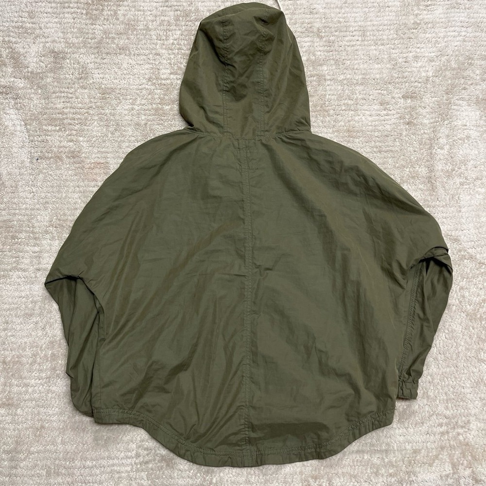 Aerie Green Hooded Pullover Windbreaker Jacket Olive green women's large - Picture 3 of 3